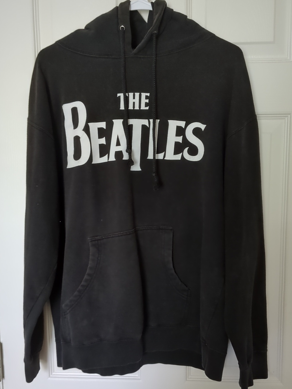 The Beatles Black Crewneck Hoodie with White Logo